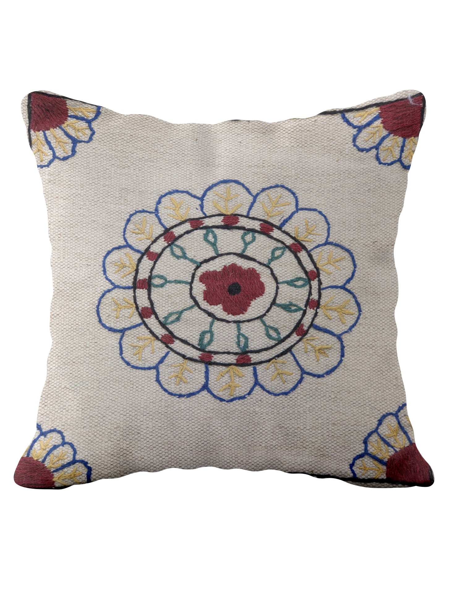 Suzani Hand Embroidered Cushion Cover - 45 x 45 cm