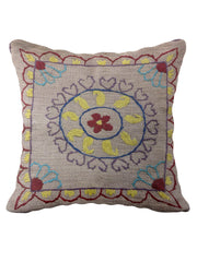 Suzani Hand Embroidered Cushion Cover - 45 x 45 cm