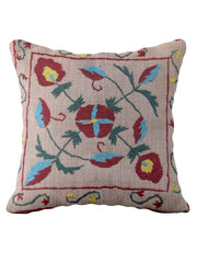 Suzani Hand Embroidered Cushion Cover - 45 x 45 cm