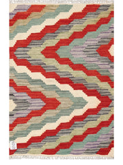 Maimana Afghanistan Kilim Rug - 88 x 58 cm