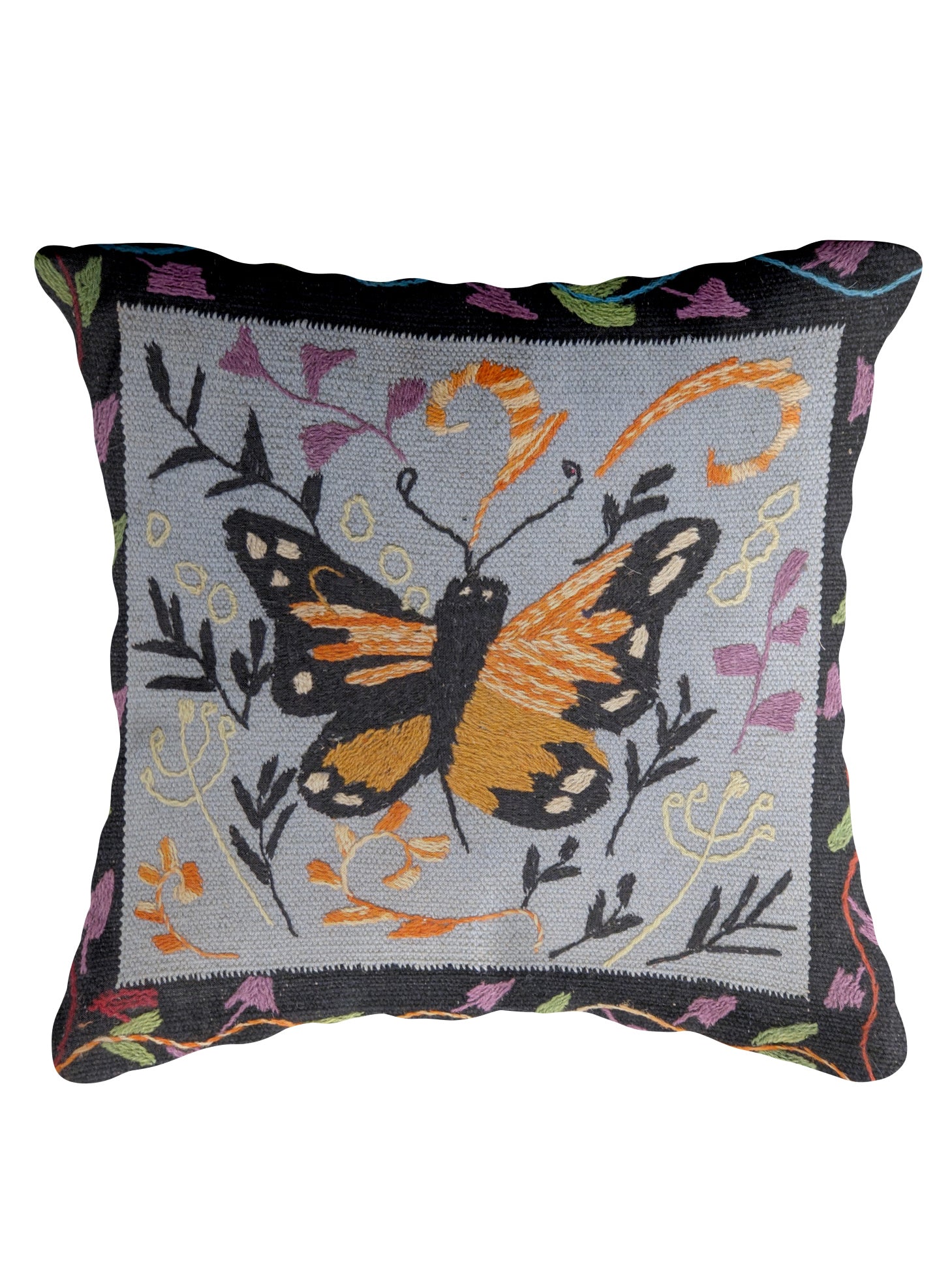 Suzani Hand Embroidered Cushion Cover - 45 x 45 cm