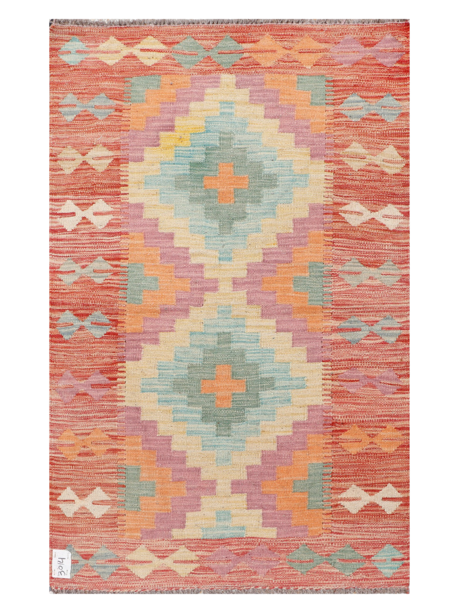 Maimana Afghanistan Kilim Accent Rug - 129 x 81 cm