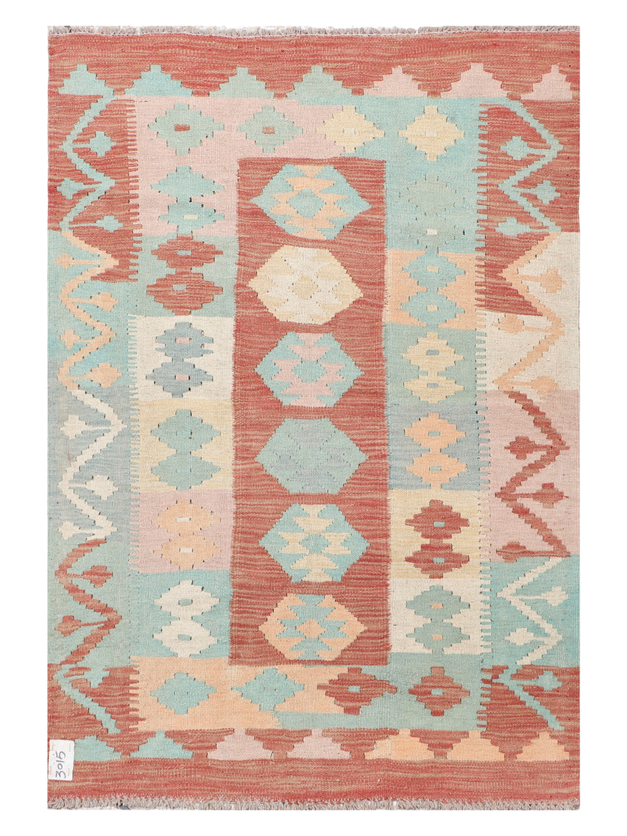 Maimana Afghanistan Kilim Accent Rug - 134 x 91 cm