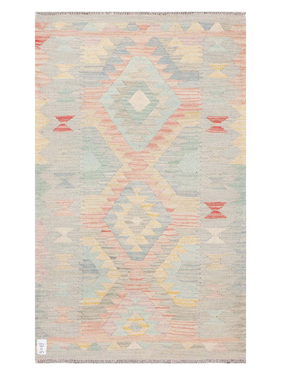 Maimana Afghanistan Kilim Accent Rug - 148 x 89 cm