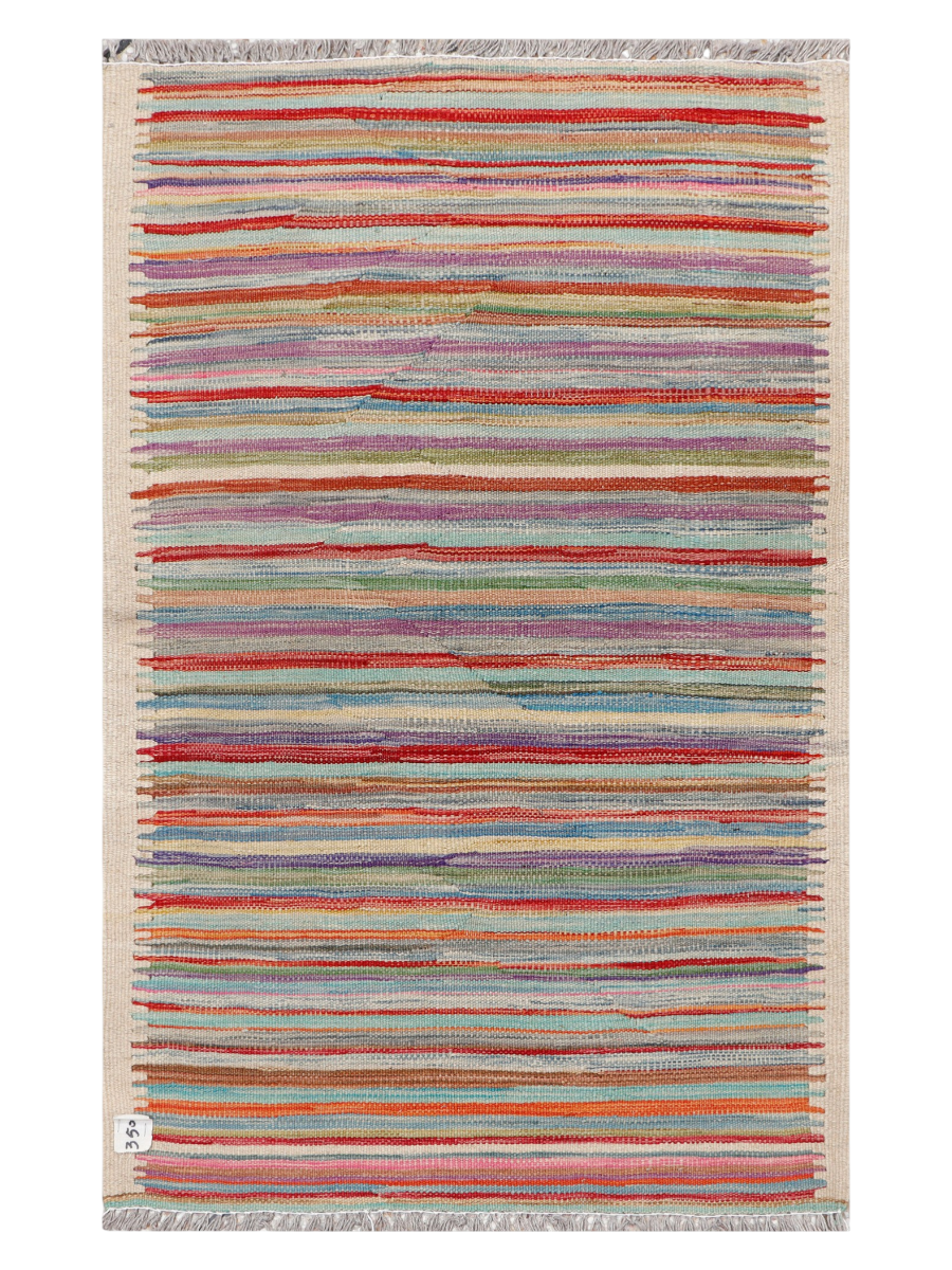 Maimana Afghanistan Kilim Accent Rug - 118 x 74 cm
