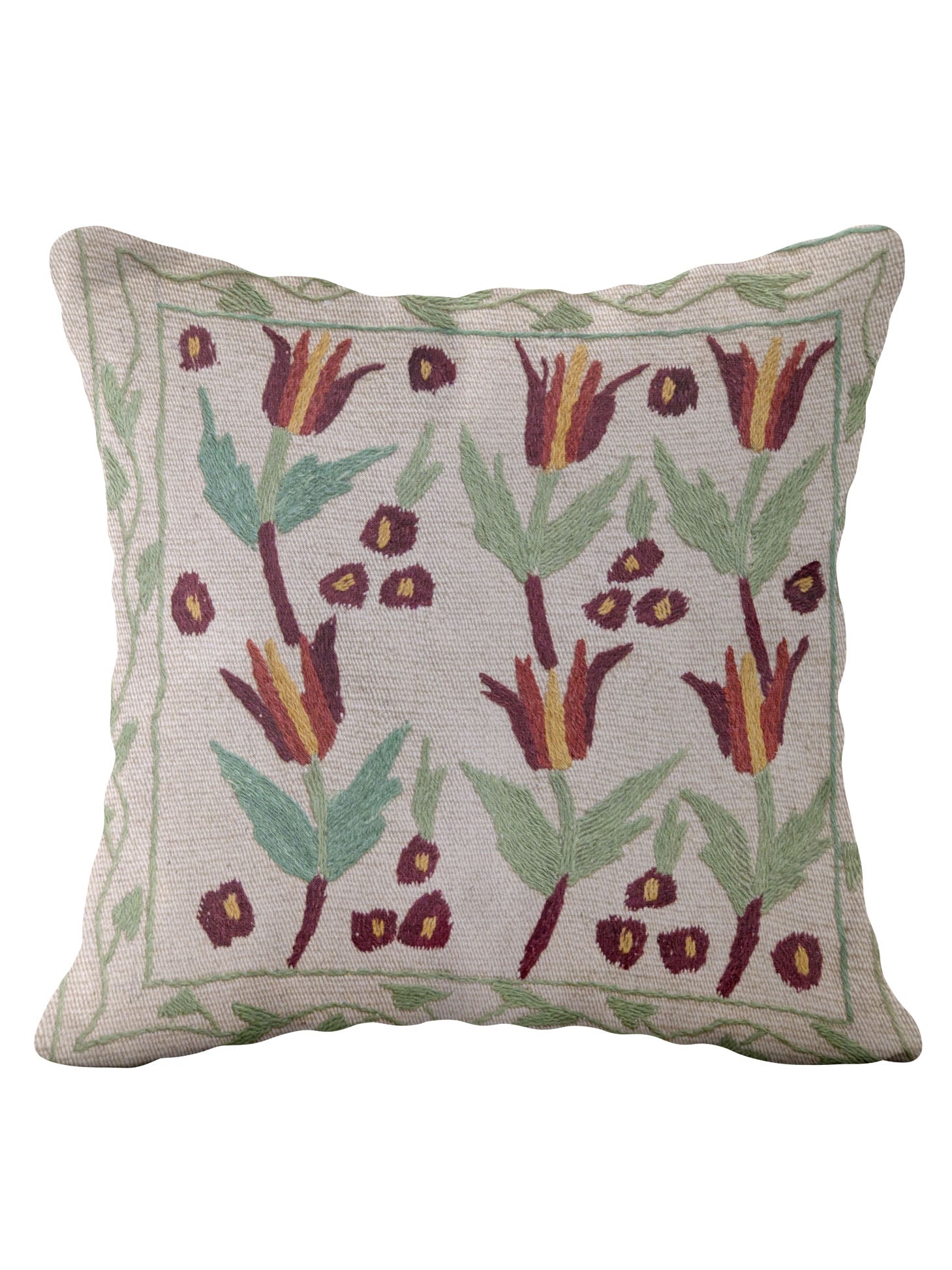 Suzani Hand Embroidered Cushion Cover - 45 x 45 cm