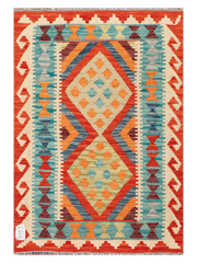 Maimana Afghanistan Kilim Accent Rug - 112 x 77 cm