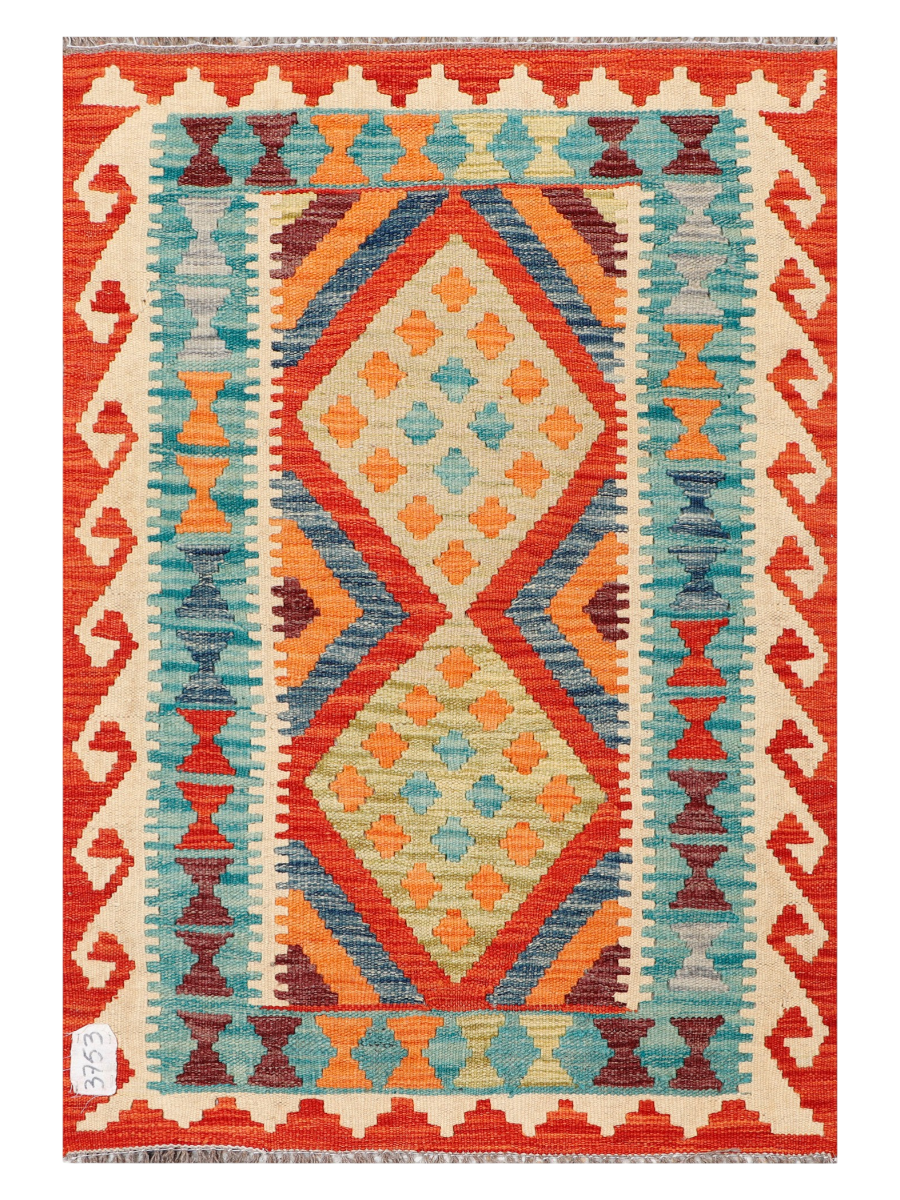 Maimana Afghanistan Kilim Accent Rug - 112 x 77 cm