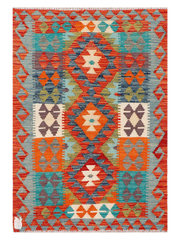 Maimana Afghanistan Kilim Accent Rug - 125 x 86 cm