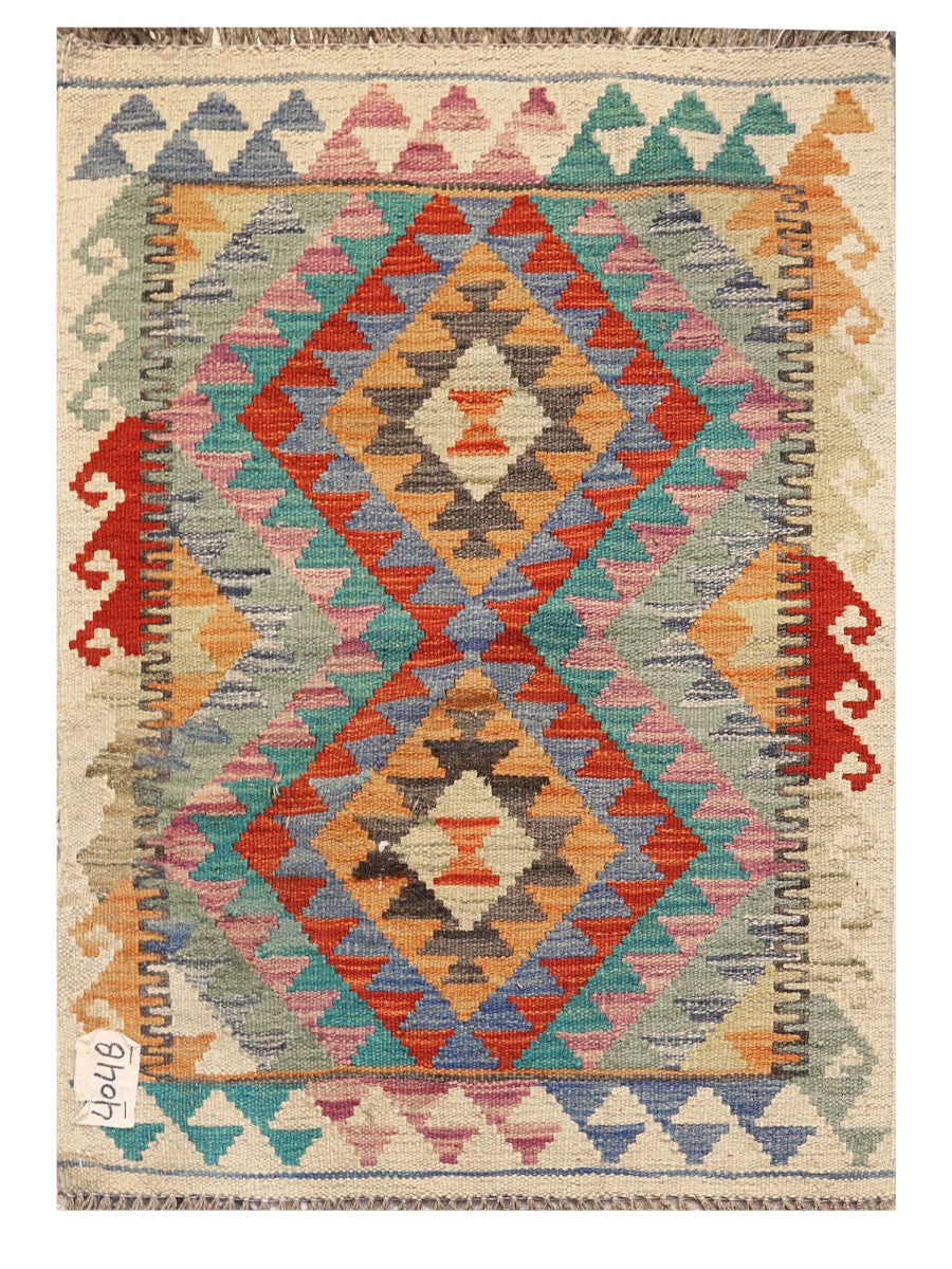 Maimana Afghanistan Kilim Rug - 86 x 61 cm