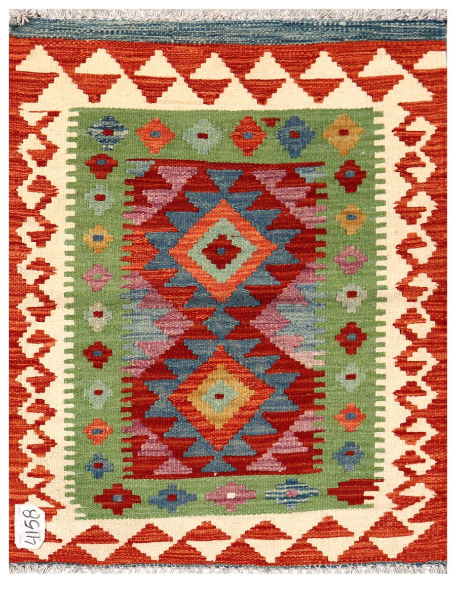 Maimana Afghanistan Kilim Rug - 85 x 66 cm
