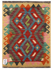 Maimana Afghanistan Kilim Rug - 84 x 61 cm