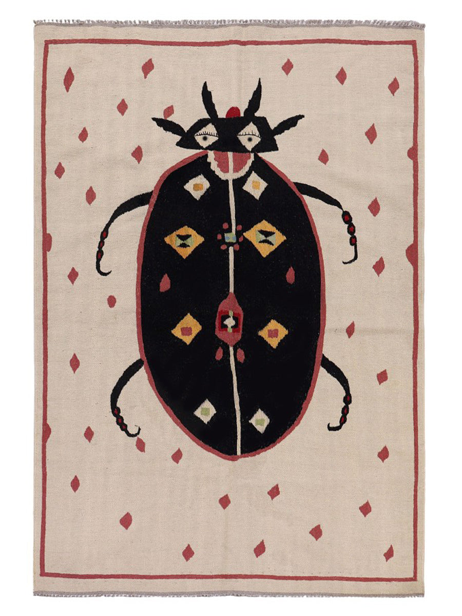 Suzani Hand Embroidered Kilim - Size: 213 x 148 cm