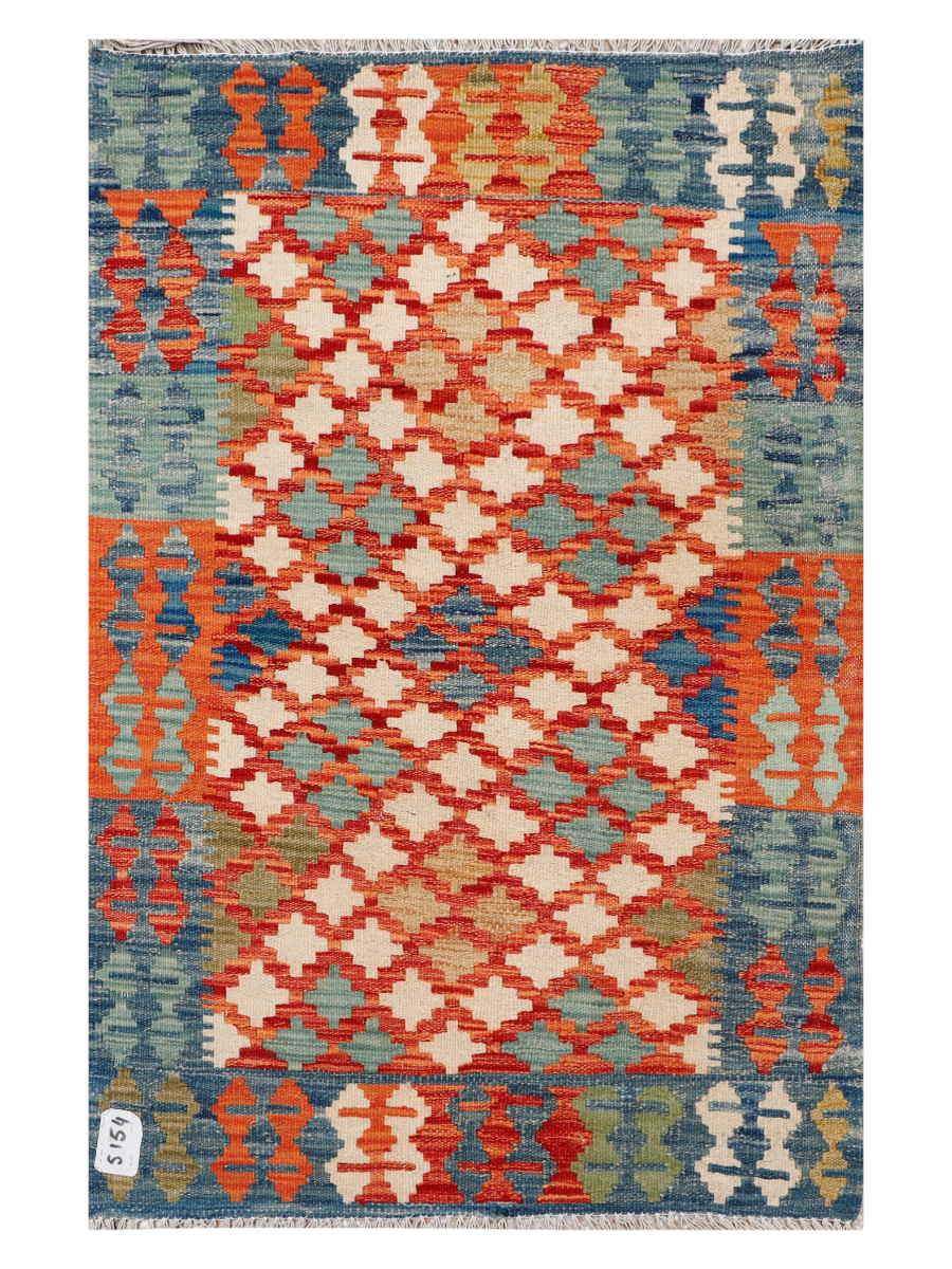 Maimana Afghanistan Kilim Accent Rug - 123 x 80 cm