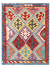 Maimana Afghanistan Kilim Accent Rug - 192 x 153 cm