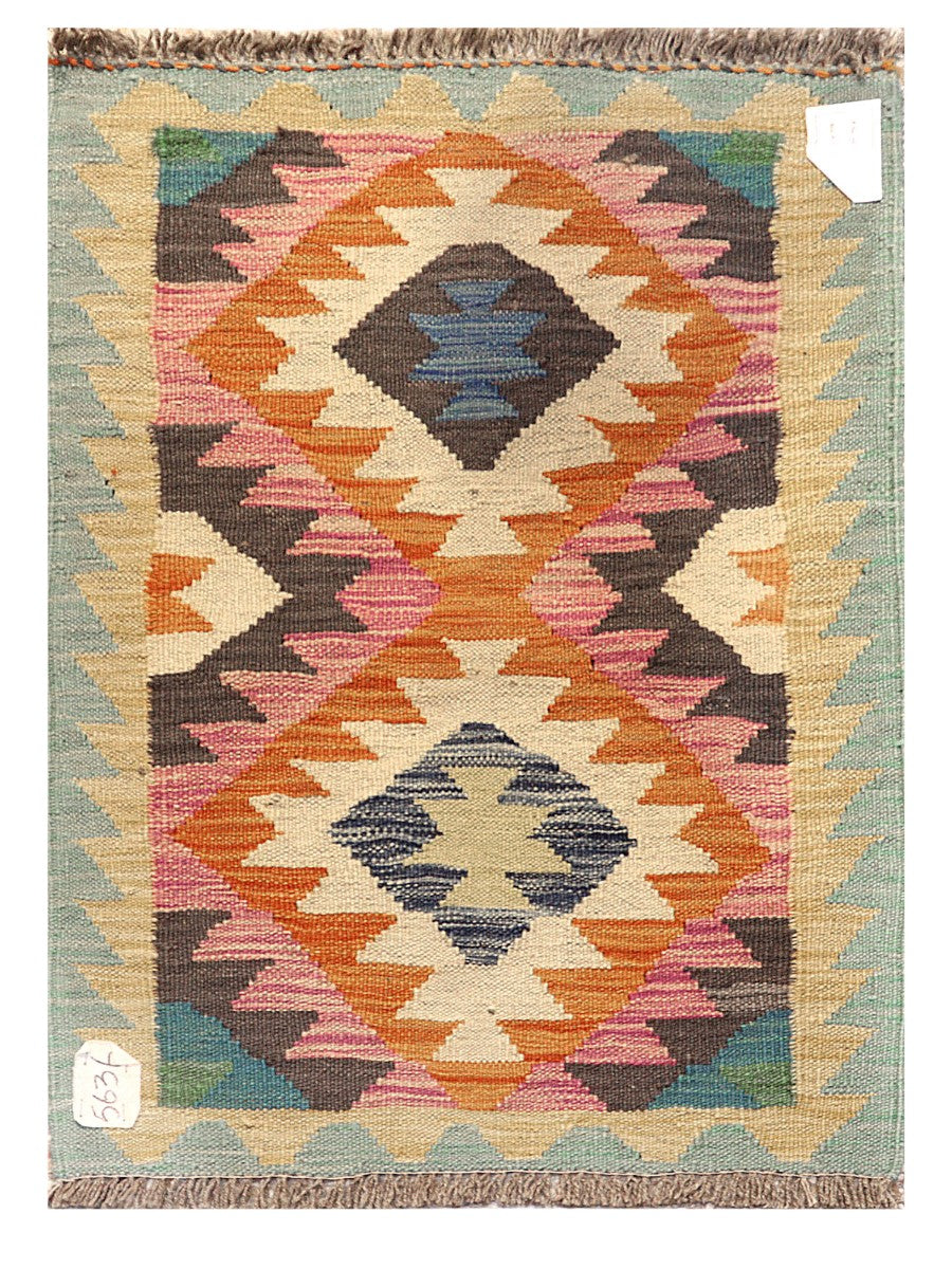Maimana Afghanistan Kilim Rug - 80 x 58 cm