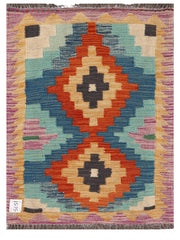 Maimana Afghanistan Kilim Rug - 85 x 63 cm