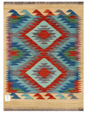 Maimana Afghanistan Kilim Rug - 94 x 69 cm