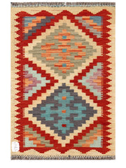 Maimana Afghanistan Kilim Rug - 92 x 61 cm