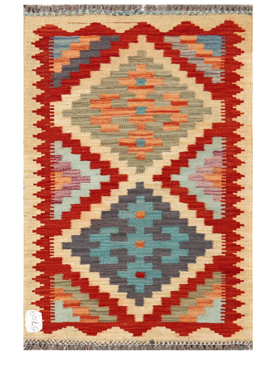 Maimana Afghanistan Kilim Rug - 92 x 61 cm