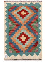 Maimana Afghanistan Kilim Rug - 94 x 61 cm