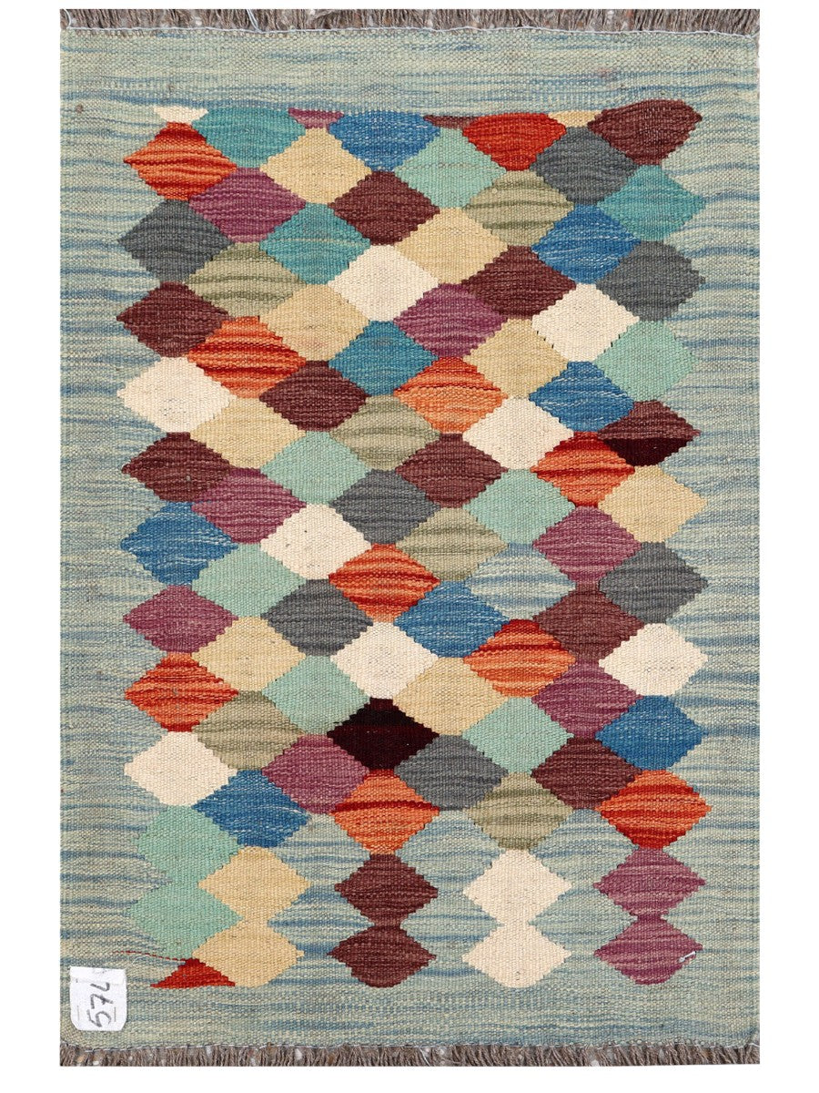 Maimana Afghanistan Kilim Rug - 86 x 58 cm