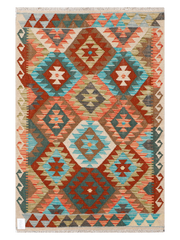Maimana Afghanistan Kilim Accent Rug - 148 x 98 cm