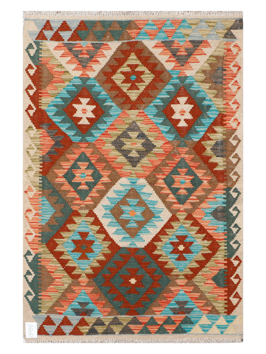 Maimana Afghanistan Kilim Accent Rug - 148 x 98 cm