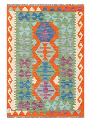 Maimana Afghanistan Kilim Accent Rug - 140 x 96 cm