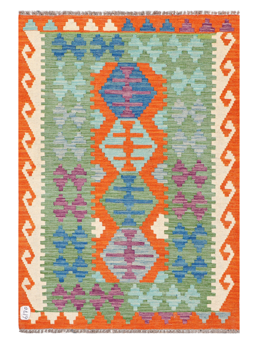 Maimana Afghanistan Kilim Accent Rug - 140 x 96 cm