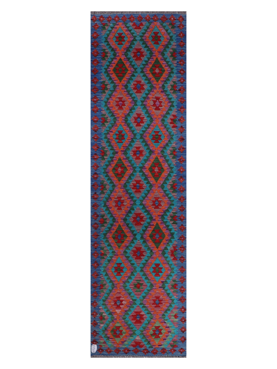 Maimana Afghanistan Kilim Runner Rug - 290 x 81 cm