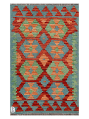 Maimana Afghanistan Kilim Accent Rug - 125 x 77 cm
