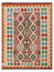 Maimana Afghanistan Kilim Accent Rug - 147 x 111 cm