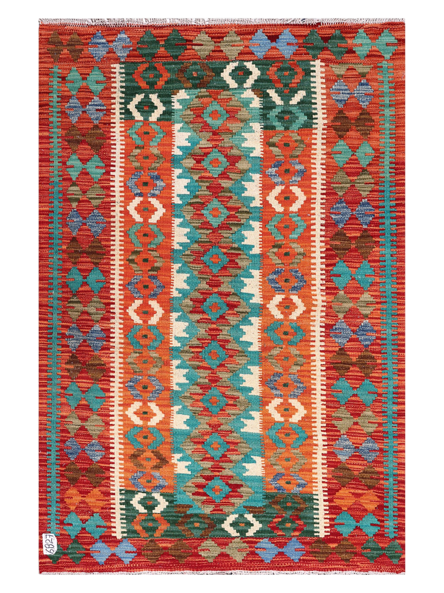 Maimana Afghanistan Kilim Accent Rug - 142 x 97 cm
