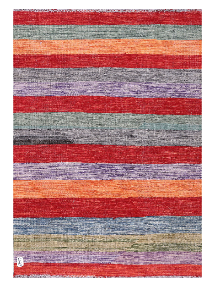 Maimana Afghanistan Kilim Accent Rug - 172 x 124 cm