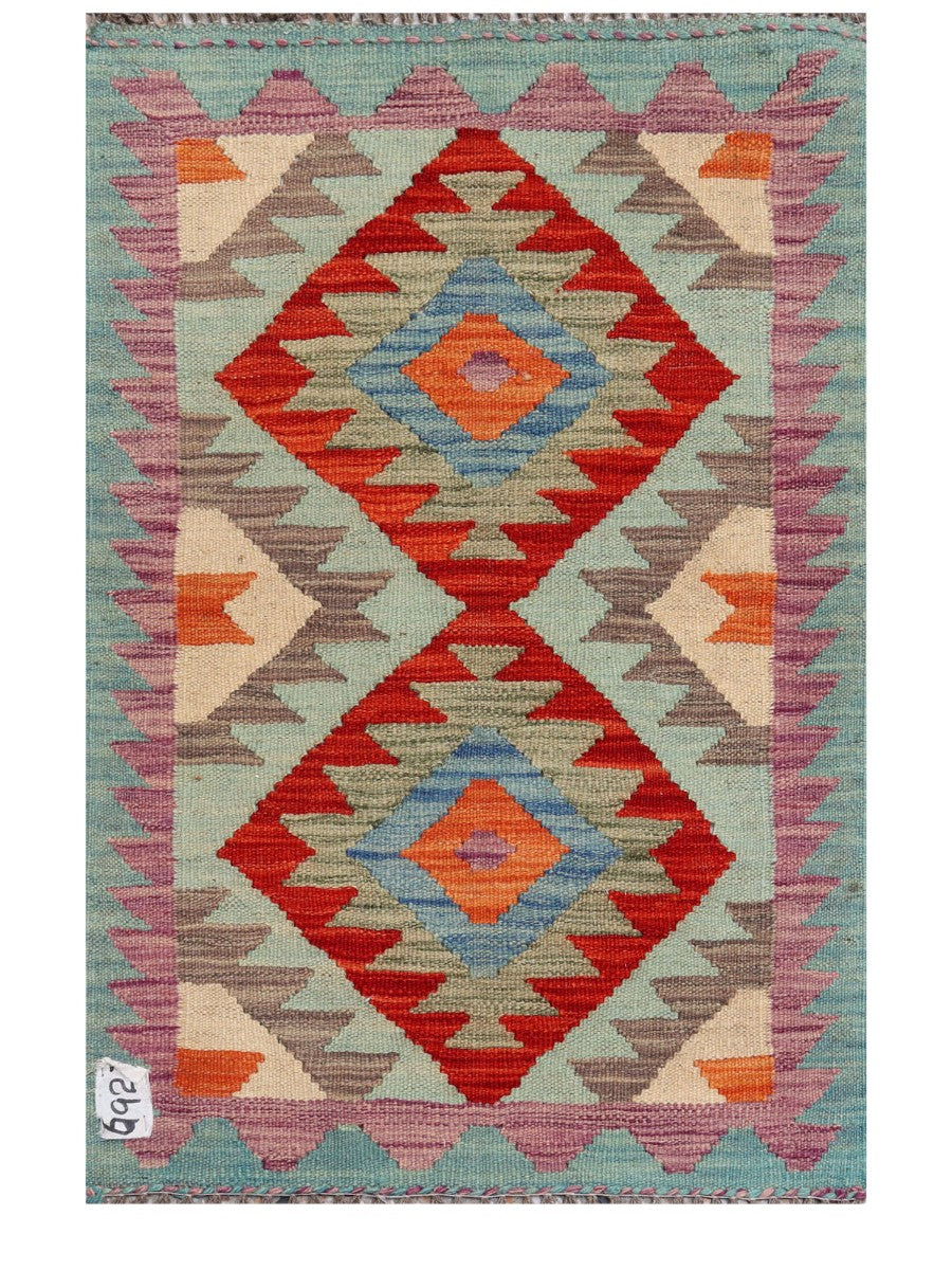 Maimana Afghanistan Kilim Rug - 92 x 63 cm