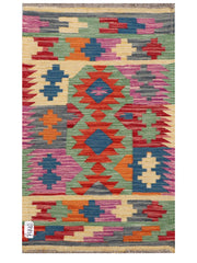 Maimana Afghanistan Kilim Rug - 98 x 59 cm