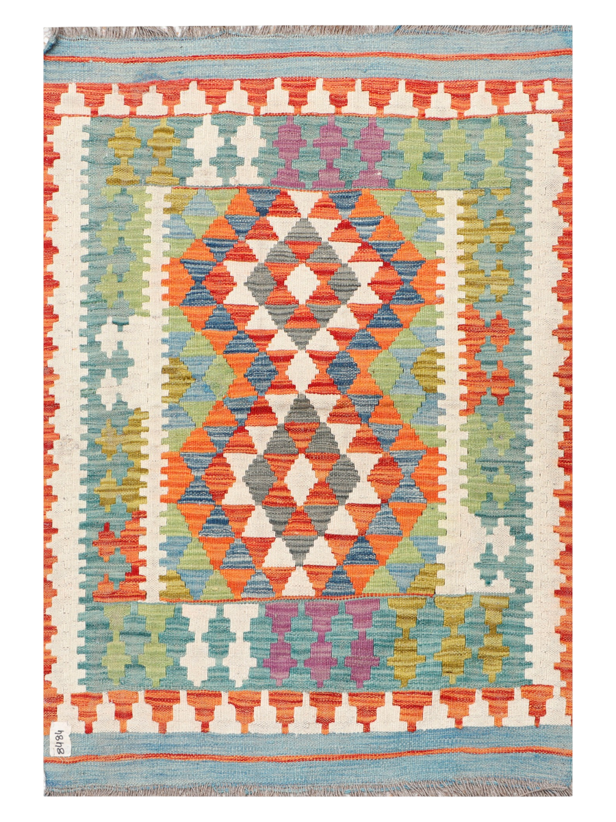 Maimana Afghanistan Kilim Accent Rug - 137 x 94 cm
