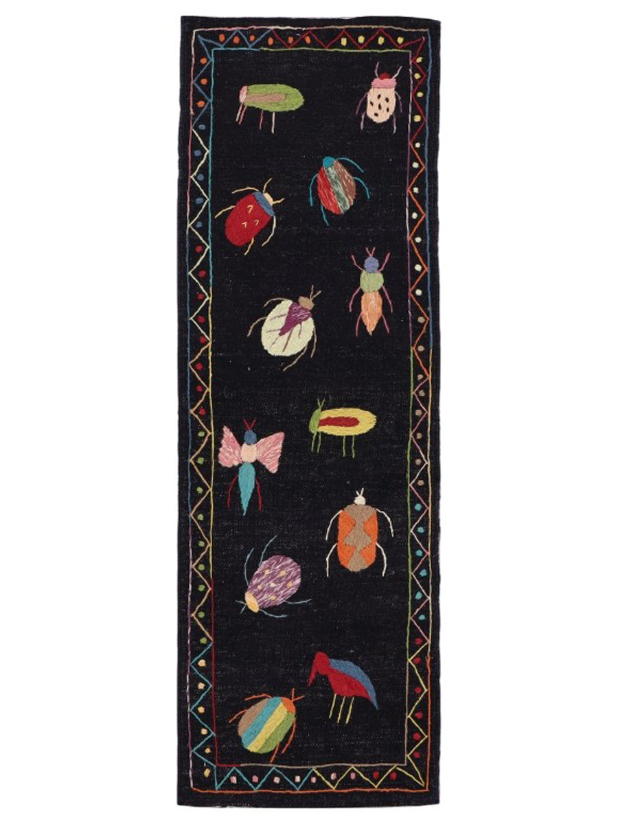 Suzani Hand Embroidered Kilim - Size: 180 x 60 cm