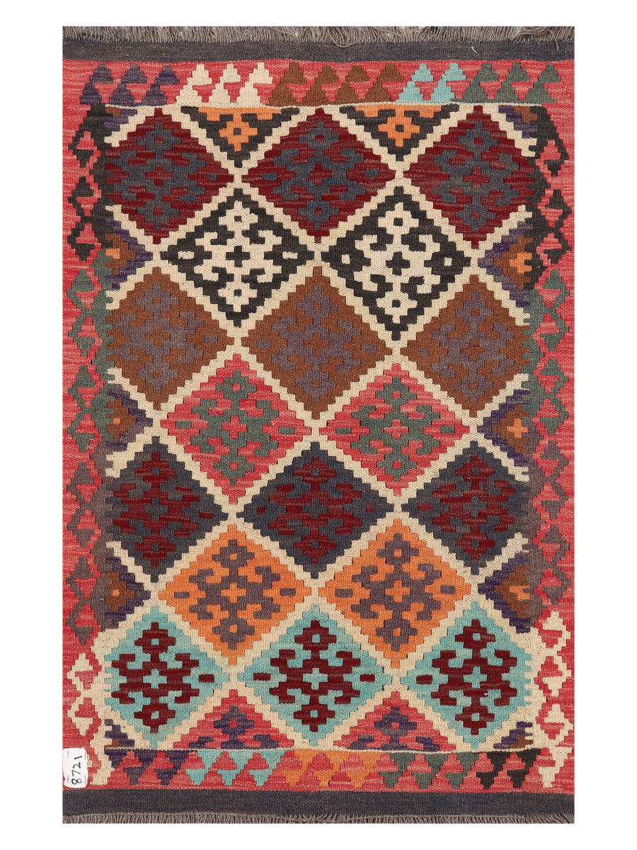 Maimana Afghanistan Kilim Accent Rug - 126 x 81 cm