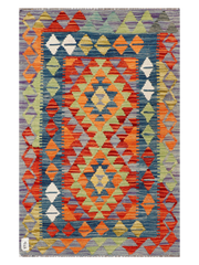 Maimana Afghanistan Kilim Accent Rug - 124 x 80 cm
