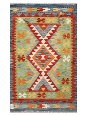 Maimana Afghanistan Kilim Accent Rug - 127 x 78 cm