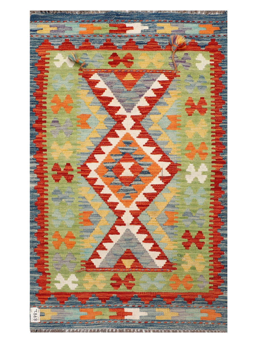 Maimana Afghanistan Kilim Accent Rug - 127 x 78 cm