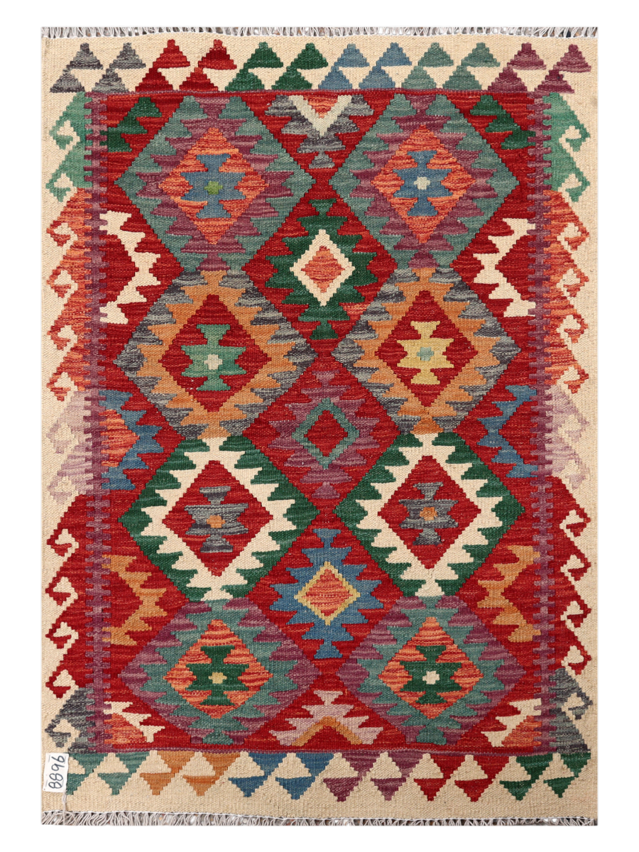 Maimana Afghanistan Kilim Accent Rug - 125 x 87 cm
