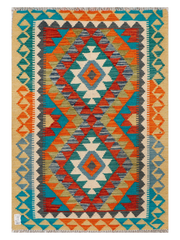 Maimana Afghanistan Kilim Accent Rug - 125 x 87 cm