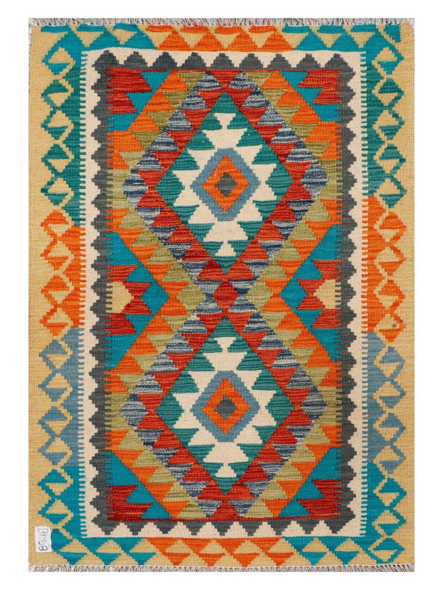Maimana Afghanistan Kilim Accent Rug - 125 x 87 cm