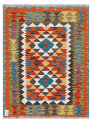Maimana Afghanistan Kilim Accent Rug - 111 x 84 cm