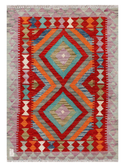 Maimana Afghanistan Kilim Accent Rug - 122 x 87 cm