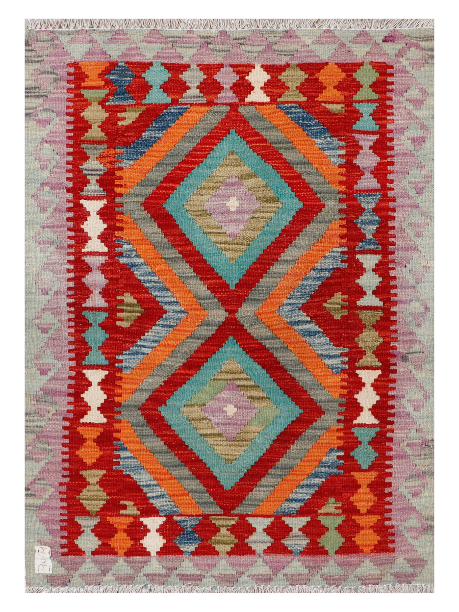 Maimana Afghanistan Kilim Accent Rug - 122 x 87 cm
