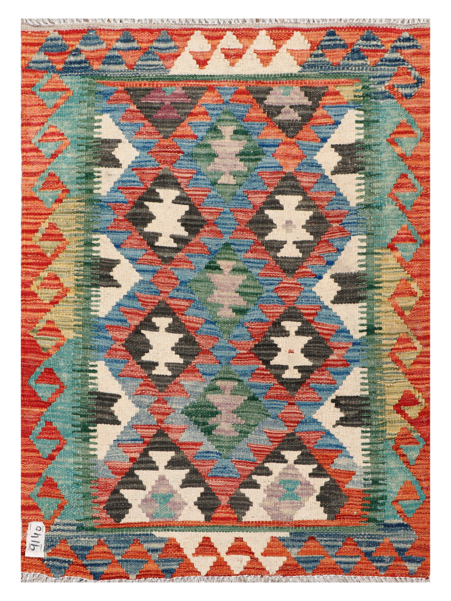Maimana Afghanistan Kilim Accent Rug - 109 x 79 cm